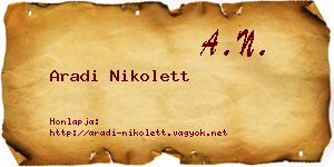 Aradi Nikolett névjegykártya